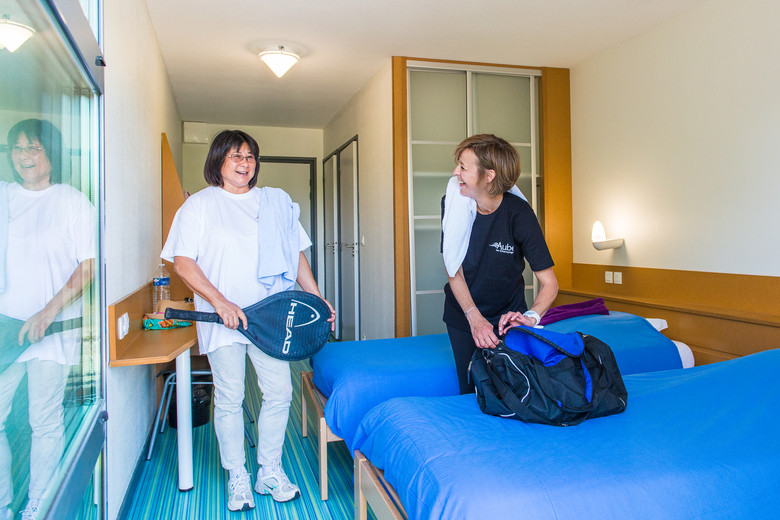 L'intérieur d'une chambre double